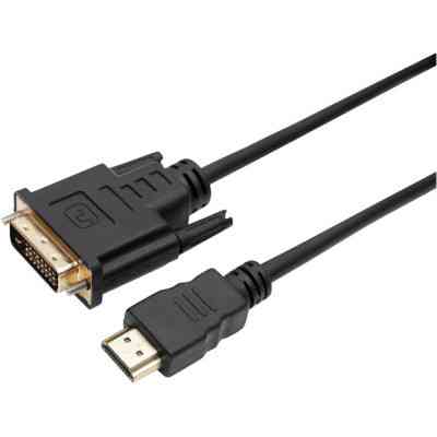 Кабель мультимедийный HDMI M to DVI M 1.8m 24+1pin Dynamode (DM-CL-HDMI-DVI-1.8M) Винница