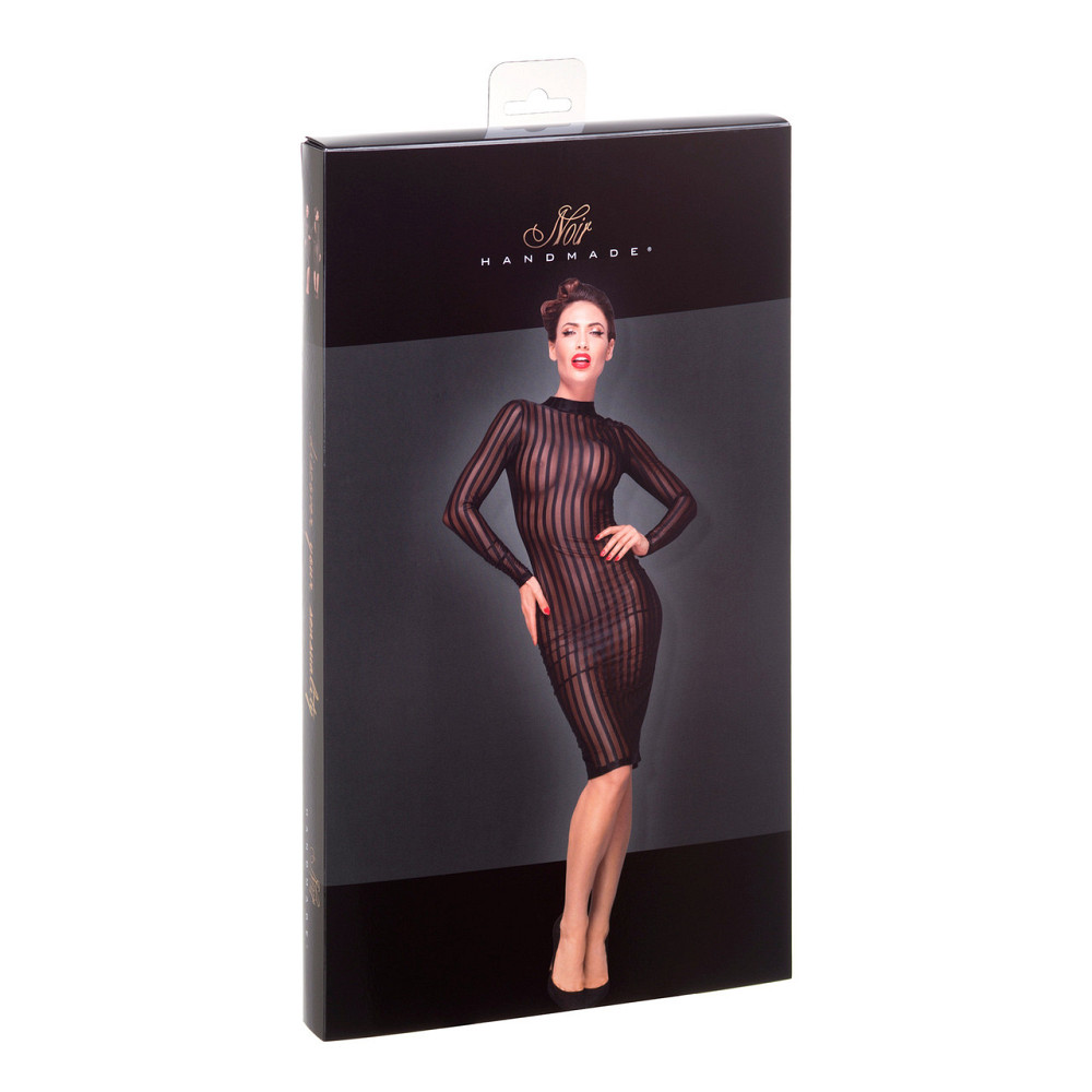 Платье прозрачное в полоску Noir Handmade F182 черное, XXL Sex Aura Киев - изображение 6