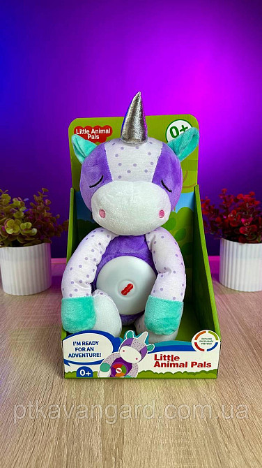 Дитячий нічник "Єдиноріг" (висота 30 см, підсвічування, мелодії, на батарейках, знімний музичний блок) Хмельницький - фото 2