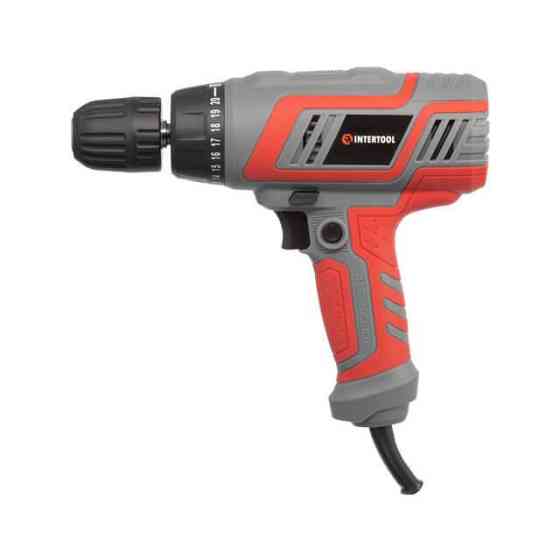 Дриль-шурупокрут електричний INTERTOOL DT‑0103, 0,32 кВт, 0-750 об/хв, 0,8-10 мм, 10 Нм електродриль з плавним запуском Львів