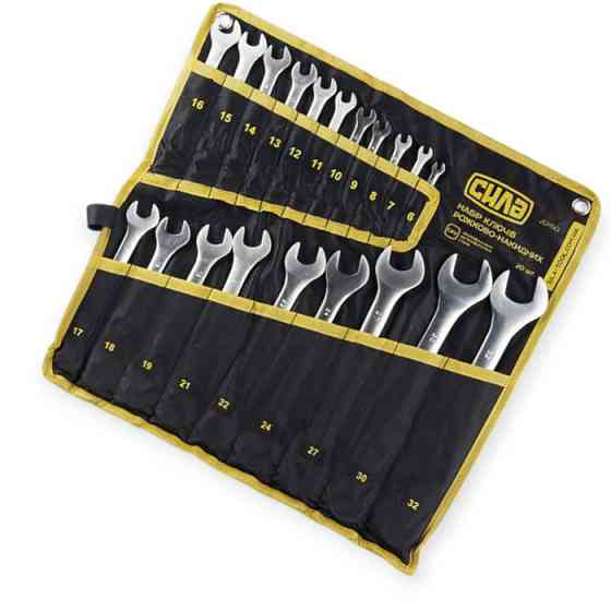 Набор ключей рожково-накидных 6-32 мм 20 шт (ткан. чехол) CrV Мукачево