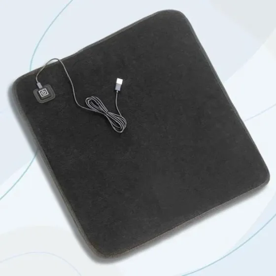 Нагрівальний килимок-подушка 45х45 см з USB, 10Вт, 3 режими температури, поліестер, для сидіння та спини Одеса