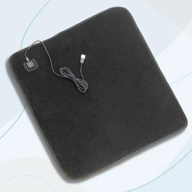 Нагрівальний килимок-подушка 45х45 см з USB, 10Вт, 3 режими температури, поліестер, для сидіння та спини Одеса - фото 1