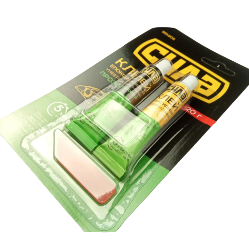 Клей епоксидний двокомпонентний 20гр прозорий СИЛА Житомир - фото 2