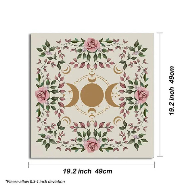 Алтарная скатерть для карт Таро и Рун. Скатерть для гадания 49*49 см.Скатерть тройная луна, фазы Лун Киев - изображение 4