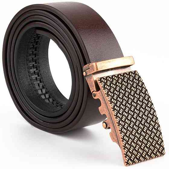 Ремінь чоловічий з пряжкою светр Vintage 20265 Коричневий Київ