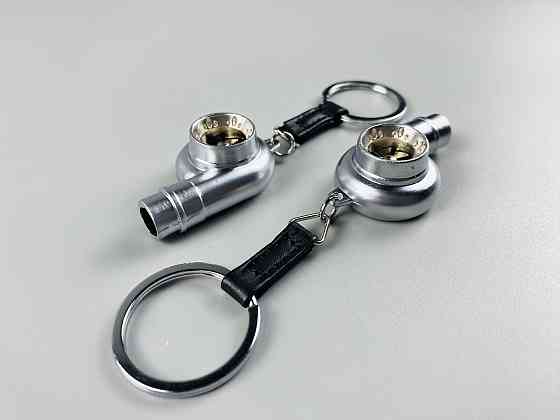 Брелок турбіна ТКР (турбокомпресор), брелок на ключі для водія ТКР сріблястий Мукачево