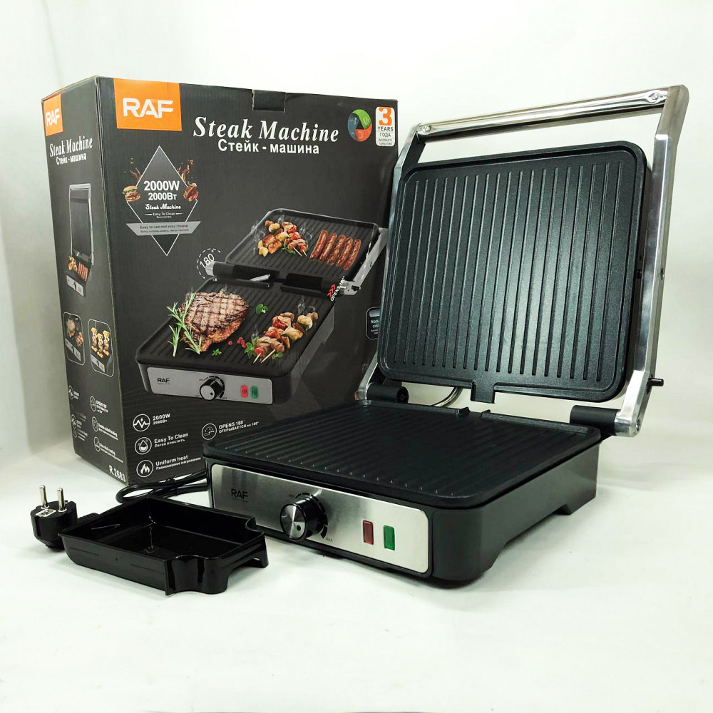 Хороший гриль электрический для дома, Настольный домашний гриль решетка для жарки мяса VR-11 Львов - изображение 6