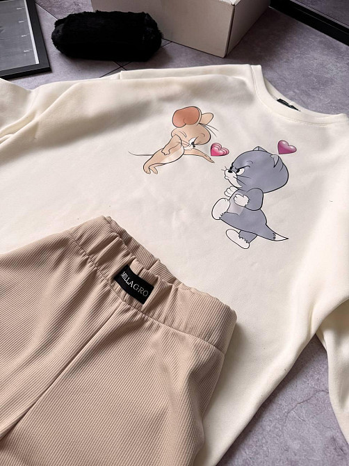 Жіночий трендовий зимовий костюм Молочний, 46/48 Одеса - фото 5