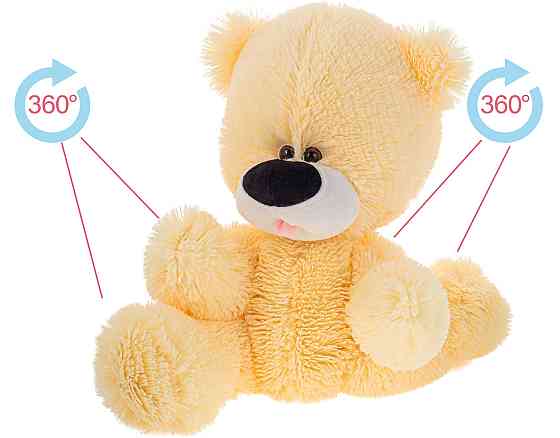 Ведмідь на шарнірах Аліна 32 см Персиковий Киев