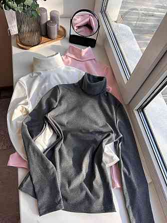 Жіночий теплий базовий гольф ангора на флісі Графіт, 48/52 Одеса