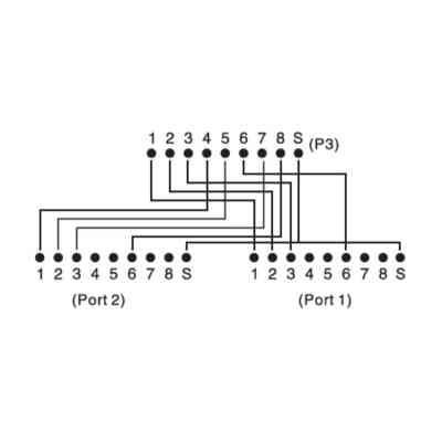 Разветвитель Digitus витой пары, STP, cat.5e, 1x2RJ-45 (DN-93904) Винница