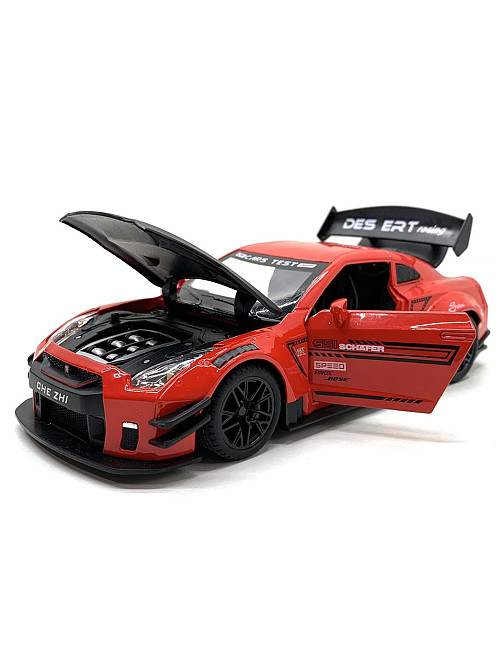 Машинка металева Авто Експерт Nissan Gtr 1:24 світло/звук Червона (GT-1502) Чернигов - изображение 6