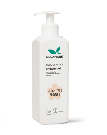 Гель для душу з ароматом квітів персикового дерева De La Mark 400 мл Київ