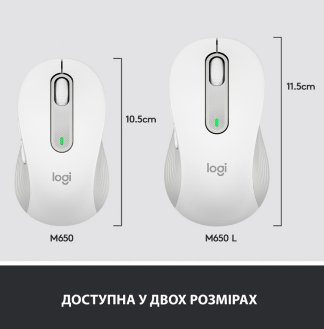 Мышь компьютерная Logitech Signature M650 Wireless OFF White B2B (910-006275) (6859756) Киев - изображение 8
