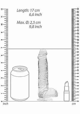 Фалоімітатор - Realrock Dildo 6" Transparent Sex Aura Київ