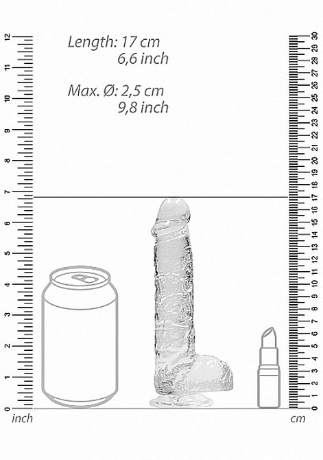 Фалоімітатор - Realrock Dildo 6" Transparent Sex Aura Київ - фото 2