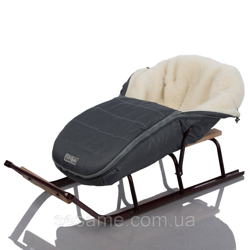 Конверт-Кокон на овчине Baby XS ДоРечі Графитовый Узлісся Харків - фото 6