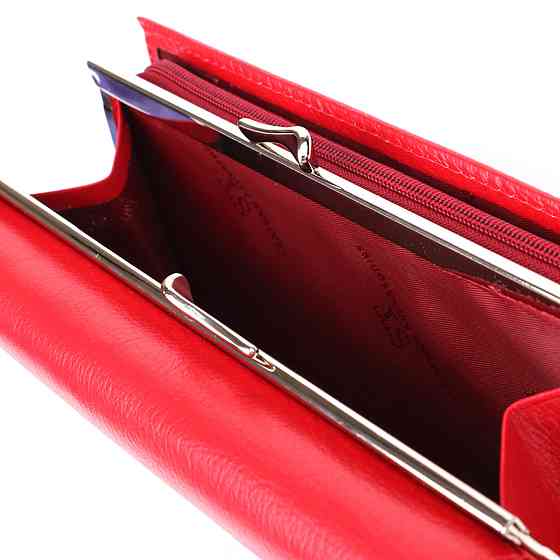 Яркий женский кошелек на магнитах из натуральной кожи ST Leather 23114 Красный Киев
