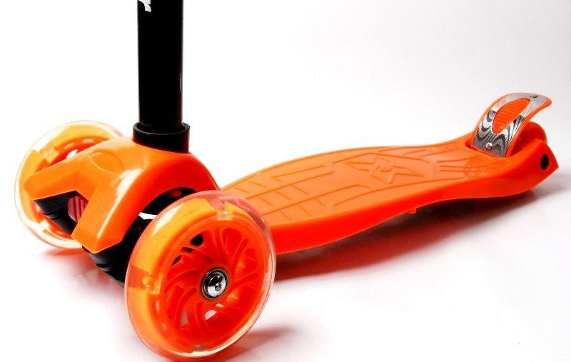 Самокат MAXI Orange - с наклоном руля, якрая подсветка! Одесса - изображение 3
