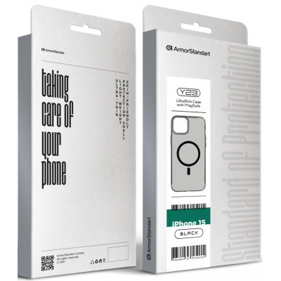 Чохол до мобільного телефона Armorstandart Y23 MagSafe Apple iPhone 15 Transparent Black (ARM68566) Вінниця - фото 4