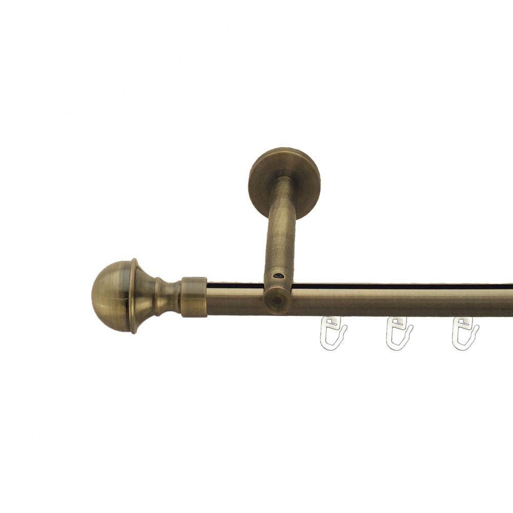 Карниз Orvit Бостон металевий однорядний циліндр+профіль (16 см) профільна труба  Антик 19 мм 240 см (7217959) Львів - фото 1