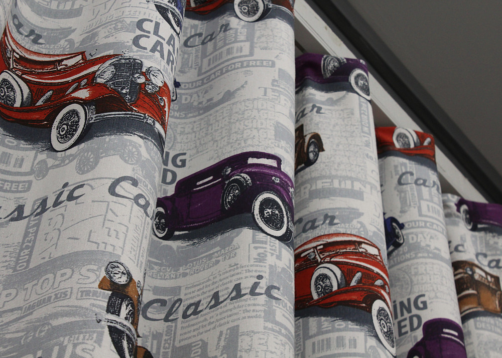 Шторна тканина, з різнокольоровим принтом "Classic Car" колір різнокольоровий 1499ш Київ - фото 6