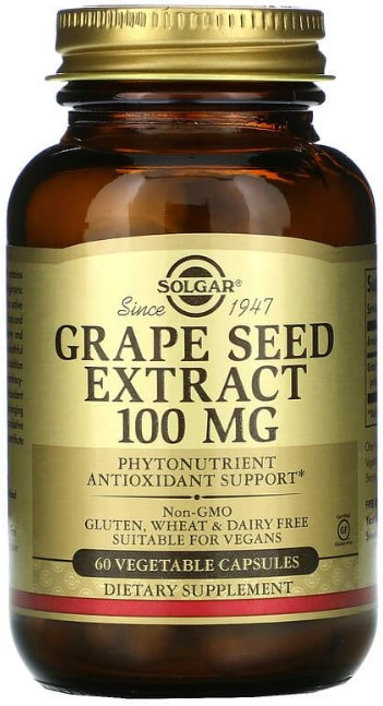 Екстракт виноградних кісточок Solgar Grape Seed 100 мг 60 вег капсул Київ - фото 1