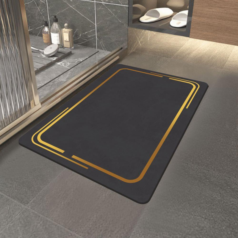 Суперпоглощающий Диатомитовый Коврик Aquarius для ванной 40 х 60 см Графитовый Мрамор Буча - изображение 1