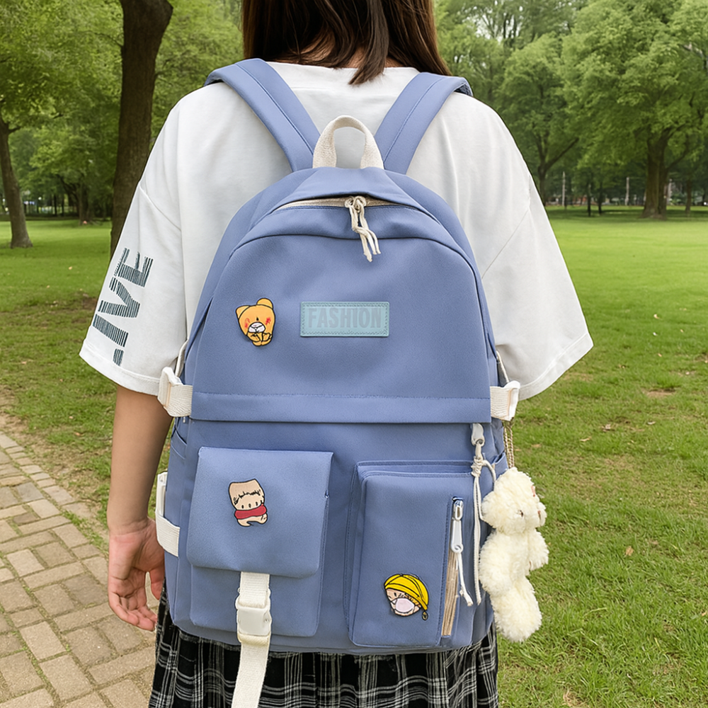 Рюкзак с сумками 5в1, Голубой / Городской рюкзак / Рюкзак подростковый / Детский рюкзак / Портфель Киев - изображение 5