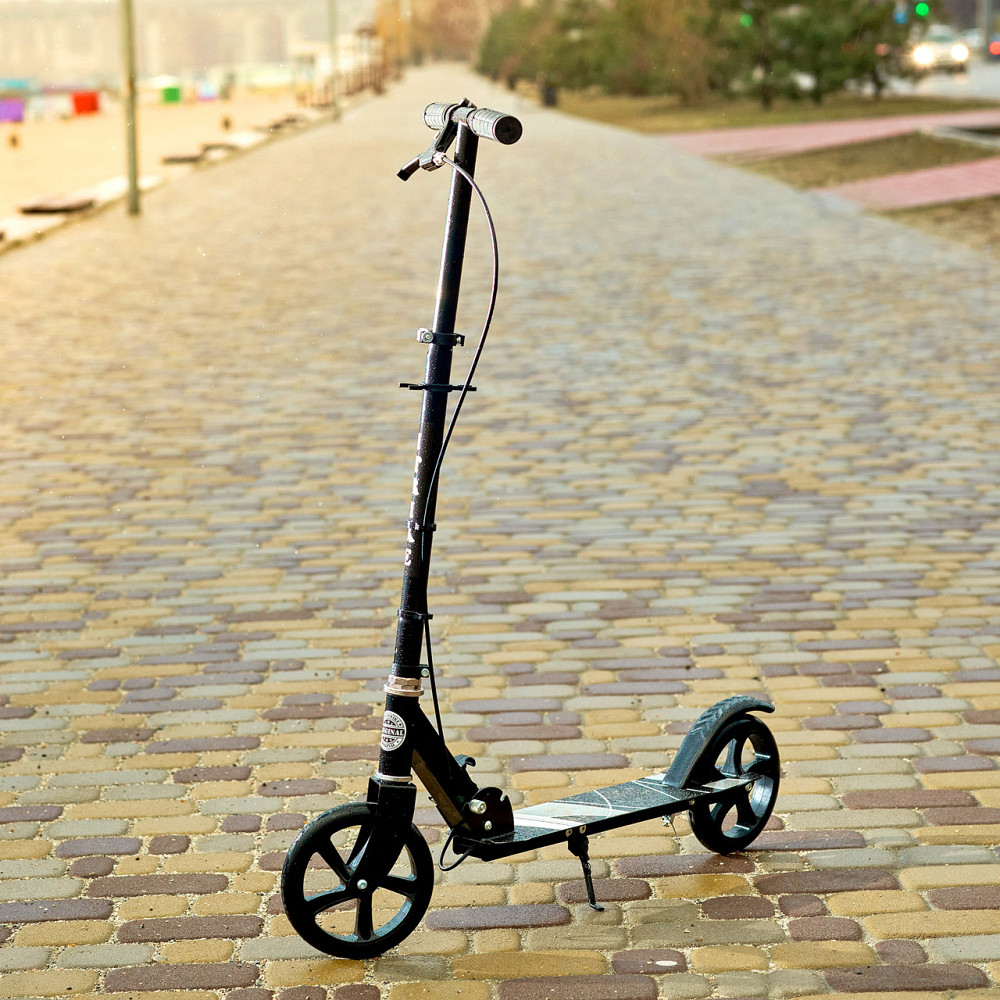 Самокат детский складной с ручным тормозом, с подножкой  SPORT KIDS 2598 Черный Каменец-Подольский - изображение 2