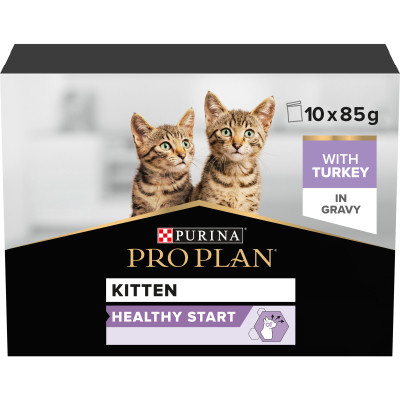 Вологий корм для кішок Purina Pro Plan Kitten Healthy Start Для кошенят З індичкою 10 х 85 г (7613034767646) Вінниця - фото 4