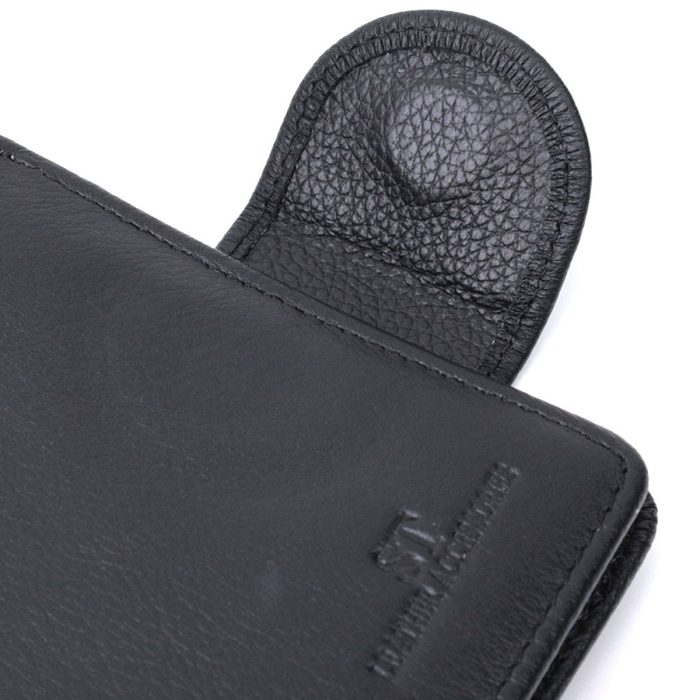 Вертикальный кошелек для женщин из натуральной кожи ST Leather 22701 Черный Киев - изображение 5