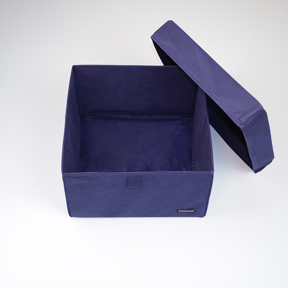 Короб для зберігання речей із кришкою 30х30х20см (Синій) Суми - фото 3