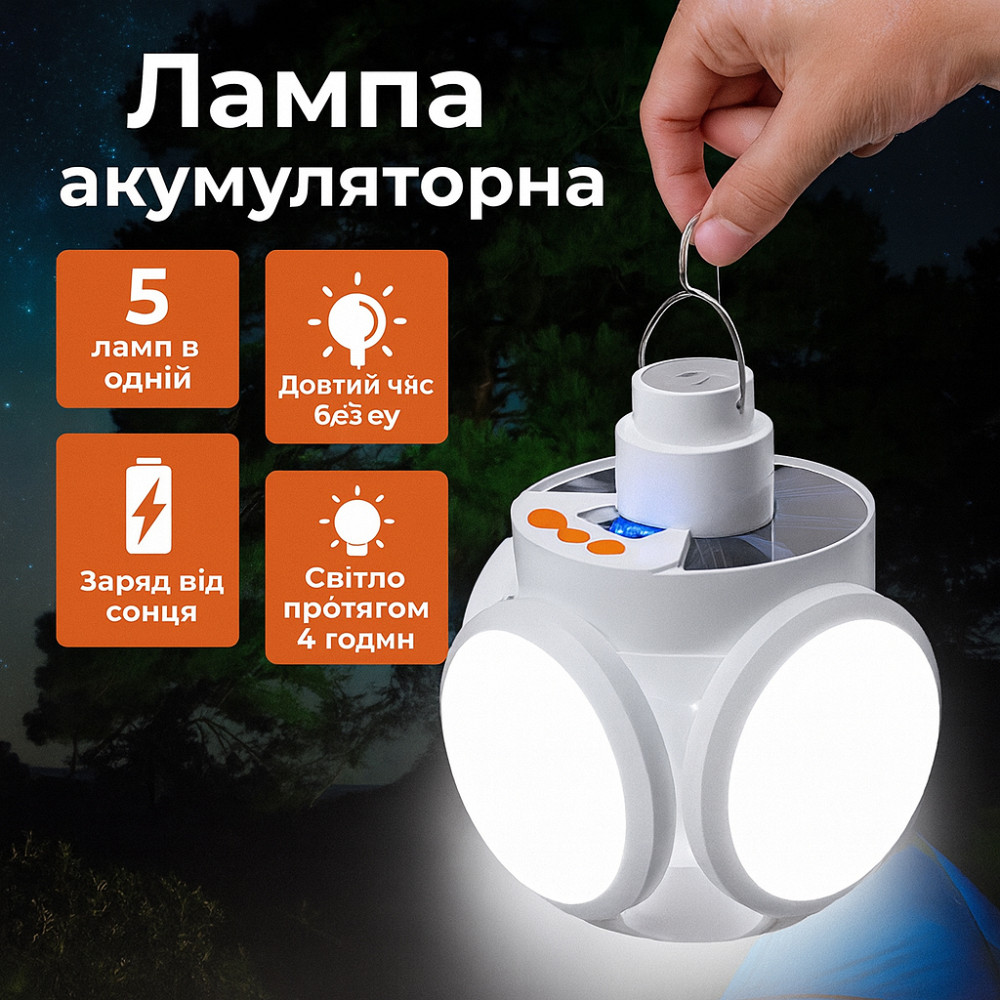 Кемпинговый складной фонарь, Портативный кемпинговый светодиодный фонарь Мощный для рыбалки HT-45 Киев - изображение 1