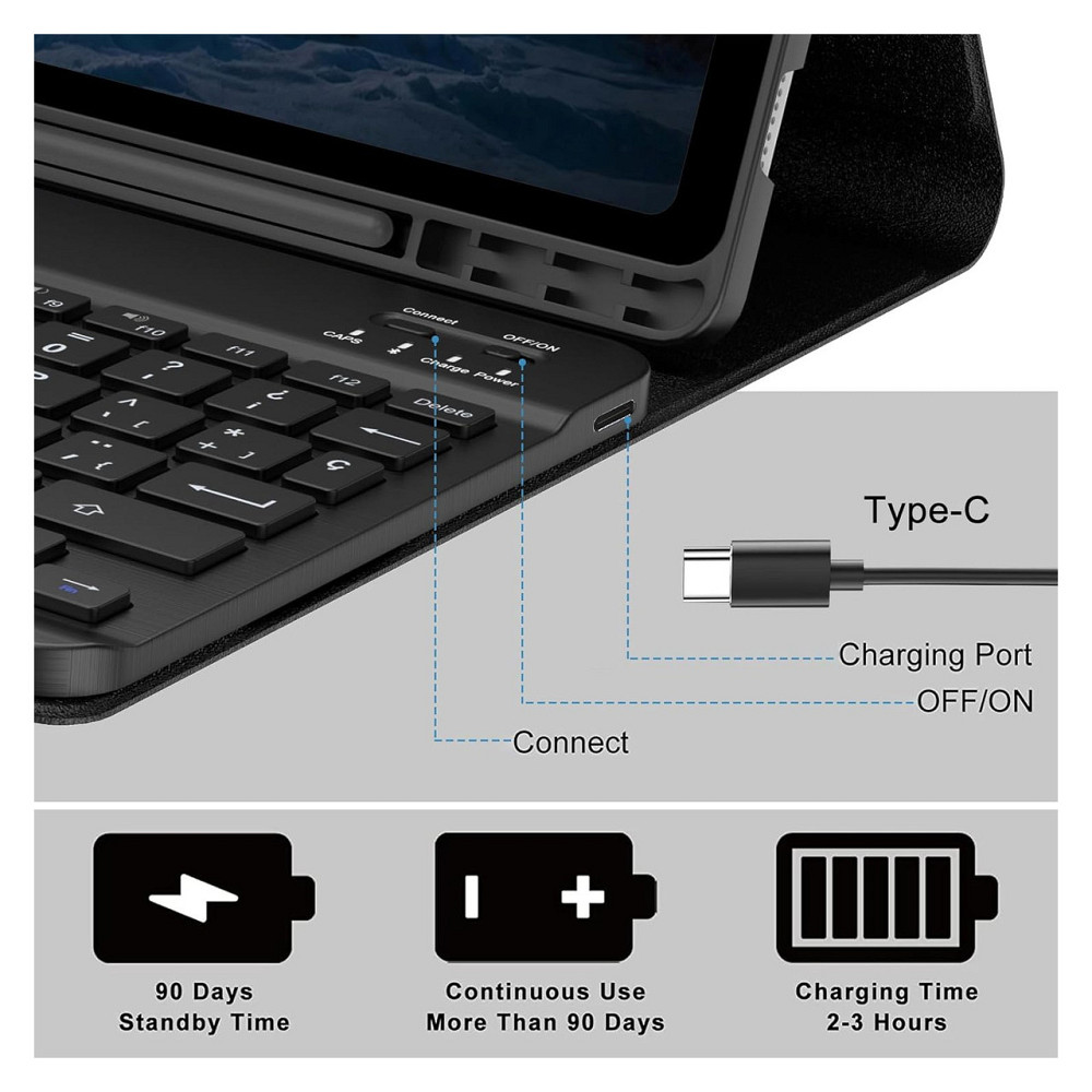 Чехол-клавиатура для Samsung Galaxy Tab S10 FE/S9 FE 10.9