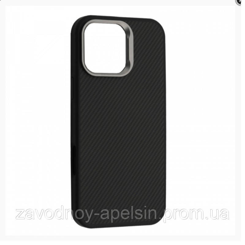 Iphone 15 Pro Противоударный чехол Kevlar carbon (черный) Одесса - изображение 1