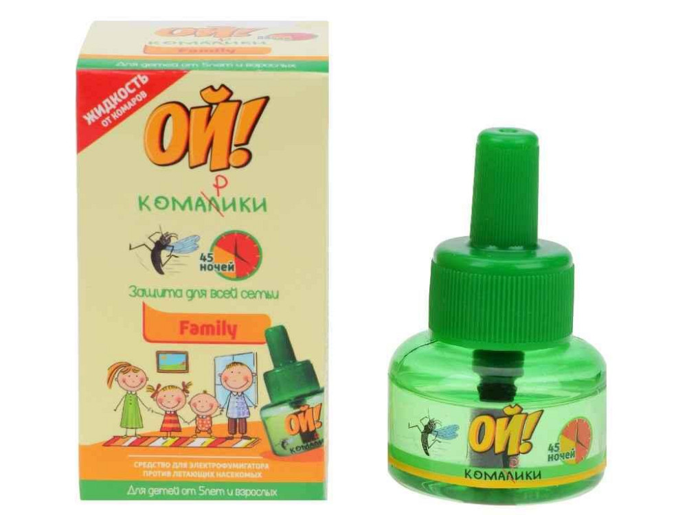 Рідина від комарів 30мл ОЙ! КОМАРИКИ FAMILY ТМ КОСМО-ХИМ Київ - фото 1