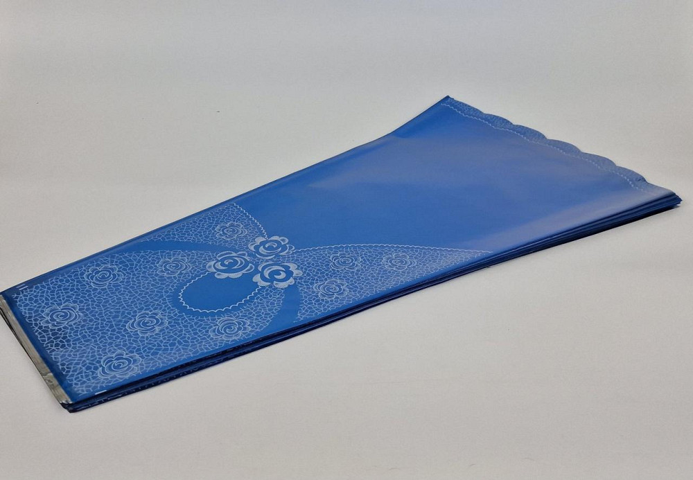 Конусне паковання під квіти h80/18низ/42верх метал синій (100 шт.) візерунок146 (9) (100 шт.) Харків - фото 1