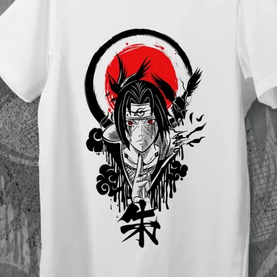 Футболка для підлітка хлопчика з принтом Наруто Ітачі Розмір 160 Anime10082 Дніпро