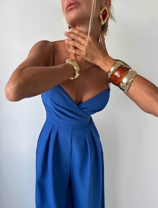 Жіночий стильний елегантний комбінезон костюм преміум'якості Електрик, 42 Одеса - фото 9