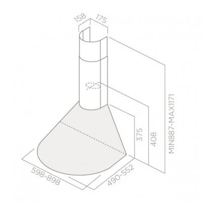 Витяжка кухонна Elica TONDA WH F/60 Вінниця - фото 2