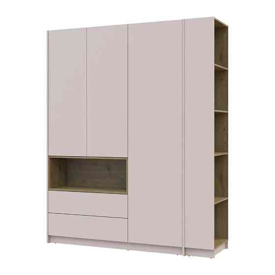 Шкаф для одежды с нишей и этажеркой Doros Дейл Кашемир/Дуб Артизан 3 ДСП 178х52х220 DRS-011726 (44900338) Днепр