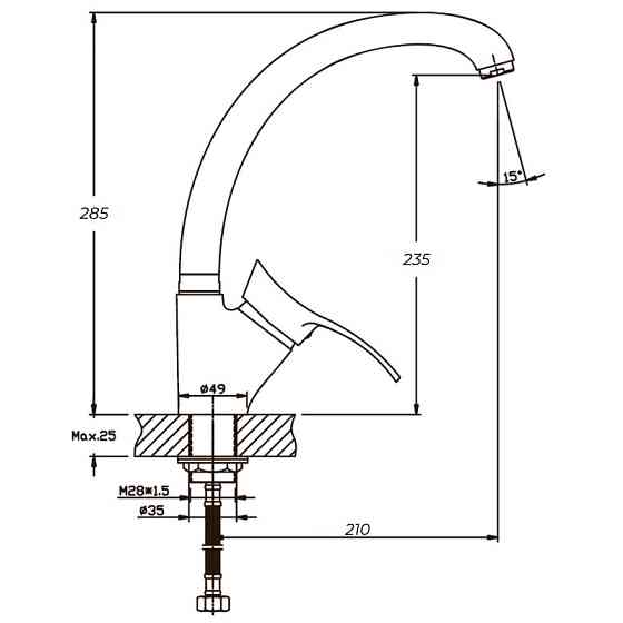 Кухонний змішувач Haiba Germes 777 (HB0144) Харків