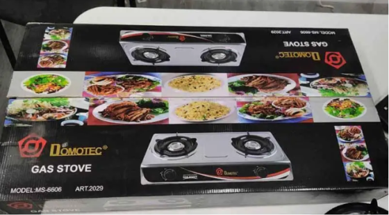 Плита газова Domotec MS-6606 2 конфорки нерж 2,2 кВт х 2 2800 Па 710х370х85 мм 00007603 Одеса
