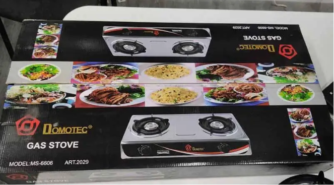 Плита газова Domotec MS-6606 2 конфорки нерж 2,2 кВт х 2 2800 Па 710х370х85 мм 00007603 Одеса - фото 3