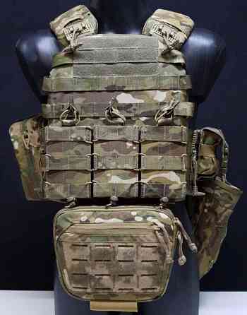 Тактический комплект плитоноска М6 с подсумками без плит (Мультикам пиксель) Винница