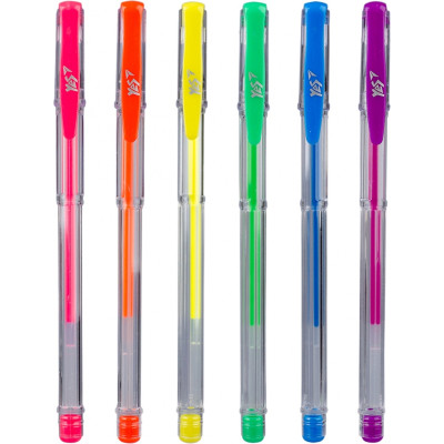 Ручка гелевая Yes Neon набор 6 шт (411706) Винница - изображение 3