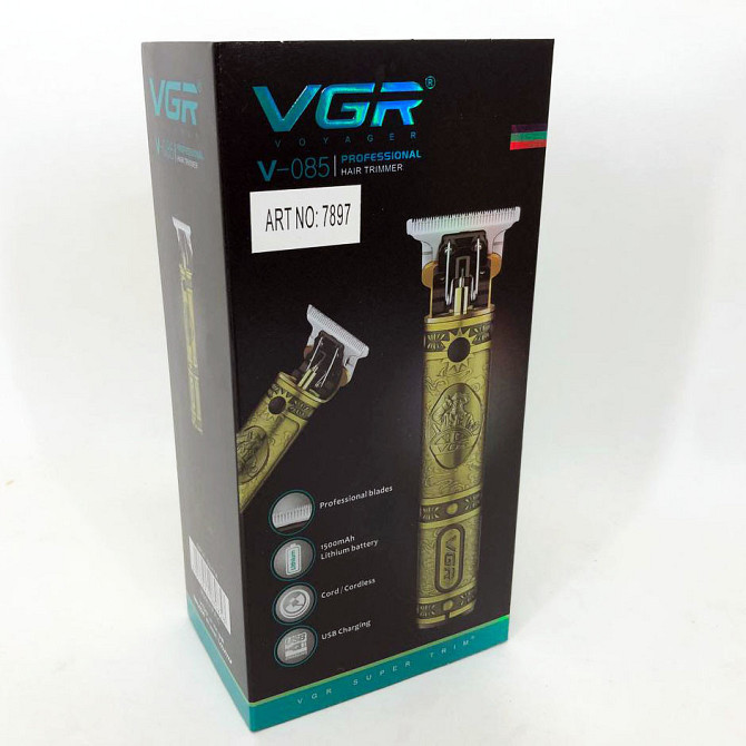 Підстригальна машинка VGR V-085, Професійний бездротовий триммер, Машинка чоловіча EL-704 для гоління Київ - фото 2
