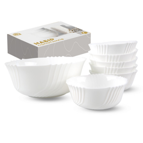 Набір салатників 7 предметів (1,8л*1шт/400мл*6шт) S&T Житомир - изображение 1